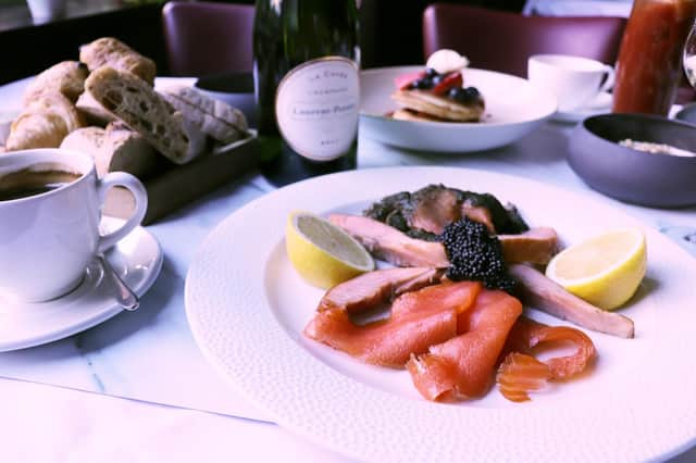 Included is a salmon platter with caviar - with champagne an optional extra. Picture: contributed.