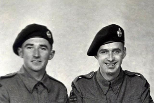 Lance Corporal Alexander Campbell (on left), 261st (Airborne) Field Park Company, Royal Engineers survived the crash landing of his Horsa Glider but was executed the following dayby the German Army at Slettebø, near Egersund. Alexander came from Grangemouth and was 24 years old. PIC: Per Johnsen Archive