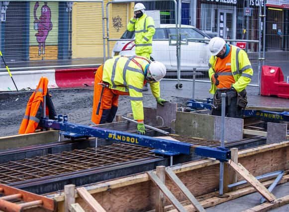 Workers on the Trams to Newhaven project