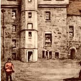 The palace courtyard at Edinburgh Castle