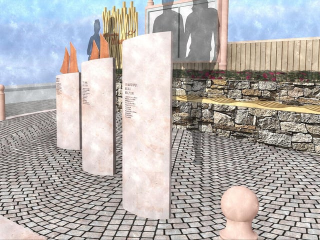 CLOSE UP OF PROPOSED MEMORIAL