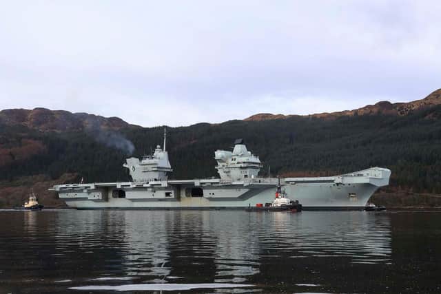 The HMS Queen Elizabeth is at Glen Mallan.