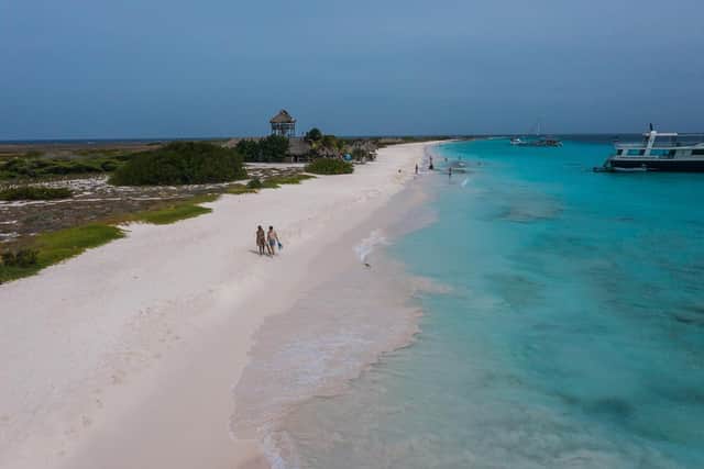 Klein Curacao, 15 miles south of Curaçao, is an uninhabited island just half a square mile in size. Pic: Island Routes/PA.