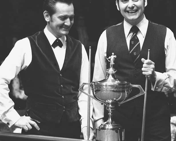 Ray Reardon, right, defeated Perrie Mans to claim his sixth world title in 1978 (Picture: PA)