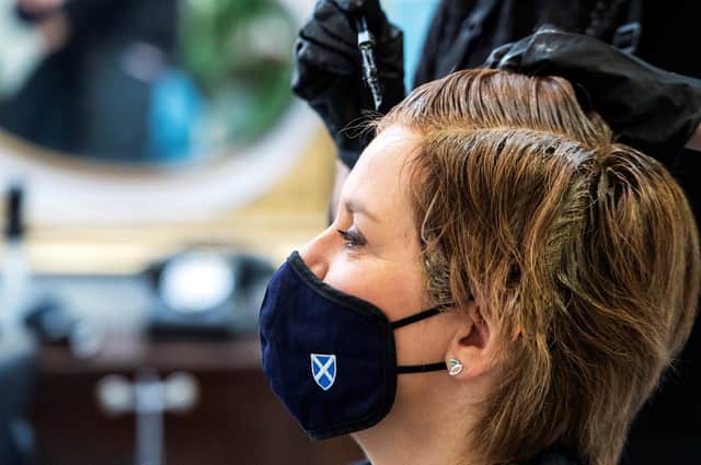 Happy day': Nicola Sturgeon gets first haircut of the year at Beehive Hair  and Make-up salon in Edinburgh | The Scotsman