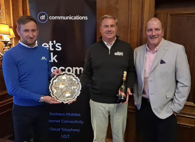 Champions: From left Duncan Leaper, Stephen Burt and Scottish golfer Alan Tait