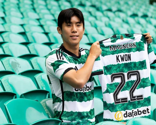 Hyeok-kyu Kwon is unveiled as a Celtic player.