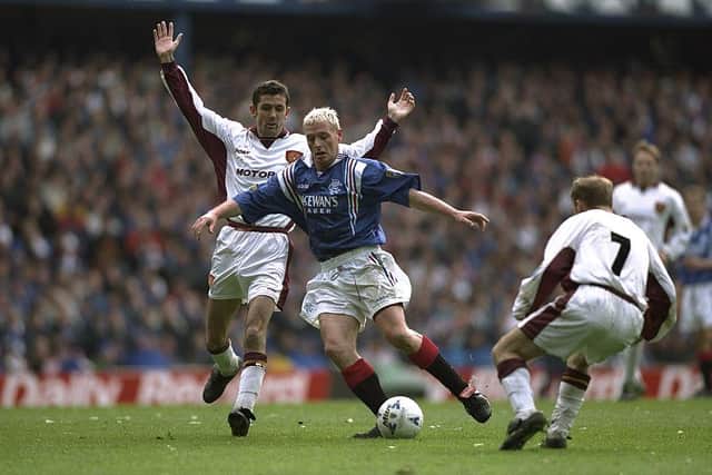Paul Gascoigne during his time at Rangers (Credit: Ben Radford /Allsport)