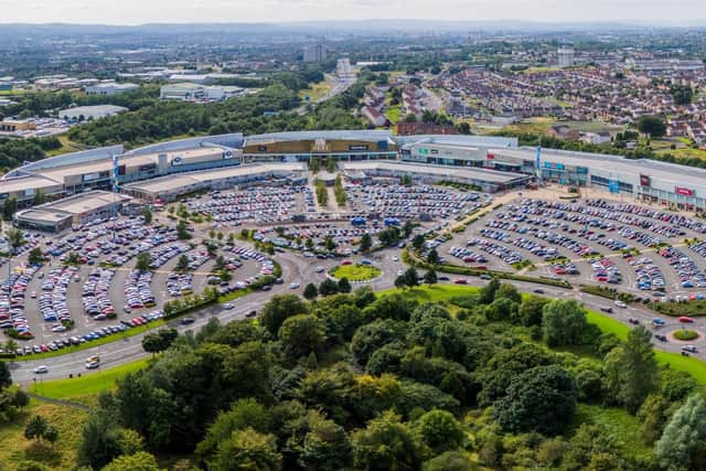 An aerial view of part of the vast Glasgow Fort site.