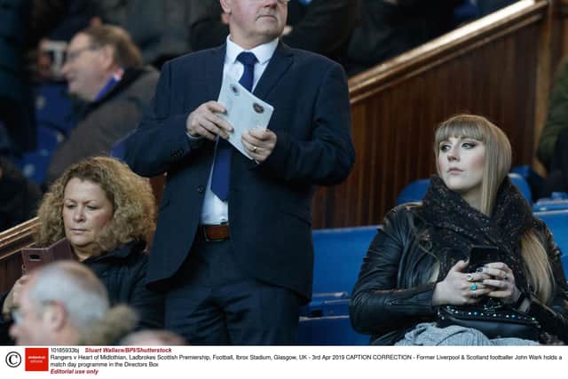John Wark at Ibrox watching his beloved Rangers. He was desperate to play for them as a boy and says the dream still burns