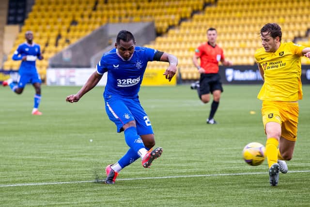 Alfredo Morelos hasn't featured since the 0-0 draw with Livingston. Picture: SNS