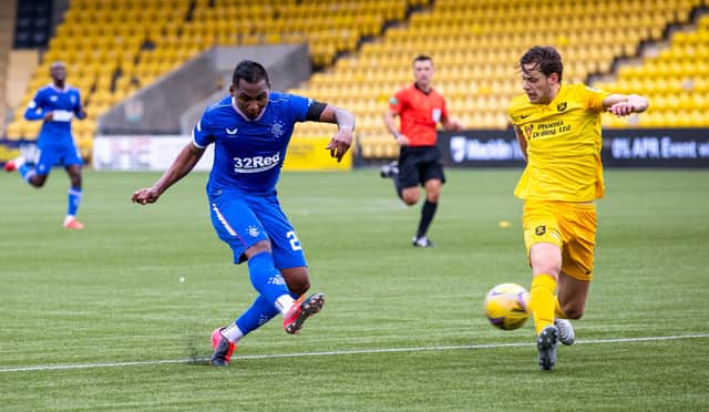 Alfredo Morelos hasn't featured since the 0-0 draw with Livingston. Picture: SNS