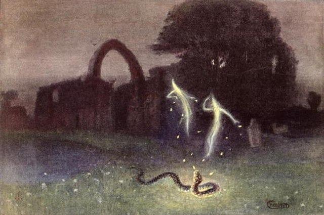 These are spirits that manifest as ghostly flames in the dead of the night in outdoor areas like bogs or marshes. It is often said that their presence is the result of evil spirits who wish to lead unsuspecting travellers off their correct path and into harmful positions, using their light in the darkness to lure them in. Some describe them as “mischievous spirits of the dead” or even “gnomes”, and mentions of their eerie and typically blue flame span multiple cultures.