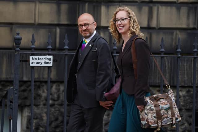 Scottish Green Party co-leaders Patrick Harvie and Lorna Slater arrive at Bute House, Edinburgh. Picture: Andrew Milligan/PA Wire