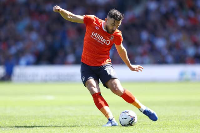 Robert Snodgrass, pictured in action for Luton Town last season, is on the verge of joining Hearts. (Photo by Alex Pantling/Getty Images)