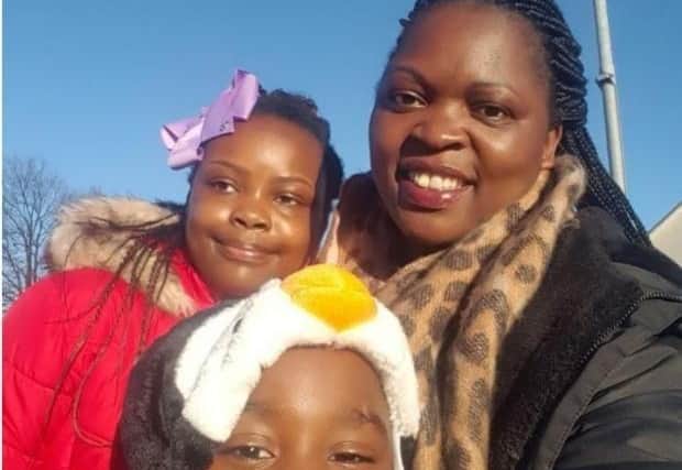 Naggayi Angella, a mother of two from Uganda, lived with her two children while studying at Edinburgh Napier University.