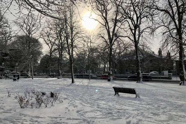 Snow in the west end of Aberdeen this morning, with more snow forecast