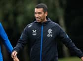 Rangers manager Giovanni van Bronckhorst during a Rangers Training Session.
