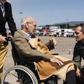 RAF pilots pay tribute to a 99-year-old Scottish World War II veteran
