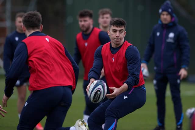 Cam Redpath trains with Scotland at Oriam this week. (Photo by Craig Williamson / SNS Group)