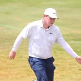 Bob MacIntyre high fives a young fan during the final round of the FedEx St. Jude Championship at TPC Southwind in Memphis, Tennessee. Picture: Mike Mulholland/Getty Images.