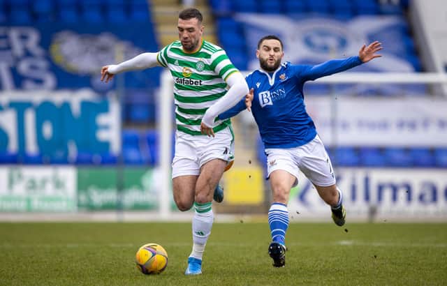 Celtic's Shane Duffy and Craig Conway in action. Picture: SNS