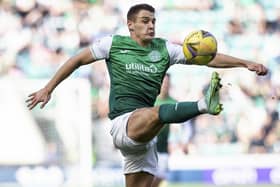 Kyle Magennis is hoping to return to action for Hibs within the next few weeks. Photo by Craig Williamson / SNS Group