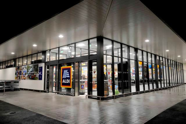 An Aldi branch in Whitburn, with the chain having opened its 100th Scottish site in 2021. Picture: Colin Hattersley.