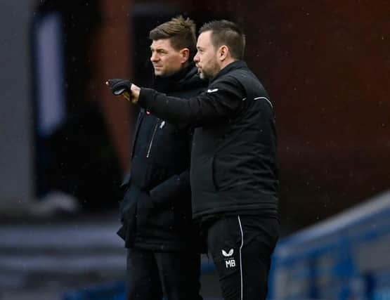 Steven Gerrard and coach Michael Beale have worked closely at Rangers. (Photo by Rob Casey / SNS Group)