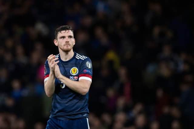 Andy Robertson has recovered from coronavirus and is set to return to the Scotland side and win his 56th cap in Tuesday night's friendly against Austria in Vienna. (Photo by Craig Foy / SNS Group)