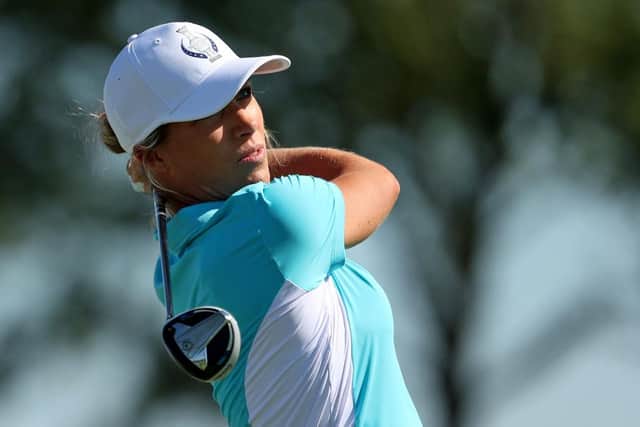 Mel Reid during a practice round fo the 17th Solheim Cup in Toledo, Ohio. Picture: Maddie Meyer/Getty Images.