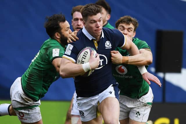 Huw Jones will start for Scotland against Italy at outside centre after impressing as a sub with a try against Ireland.