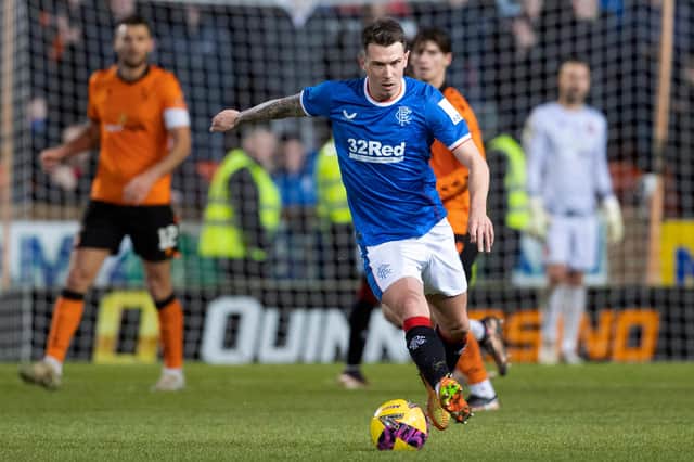 Ryan Jack in action for Rangers against Dundee United.