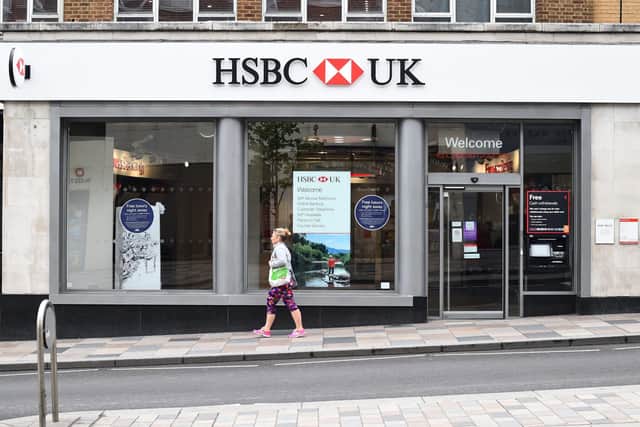 HSBC said that less than 50 per cent of its customers now regularly use its branch network, with footfall dropping sharply over the past five years. Picture: Kirsty O'Connor/PA Wire