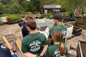Edge Group Scotland's day programme participants during a supported volunteering session.