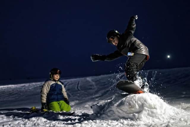One of the Lowther Hills Ski Club's recent innovations has been floodlit skiing - local shredders taking full advantage PIC: Ross Dolder / Lowther Hill Ski Club
