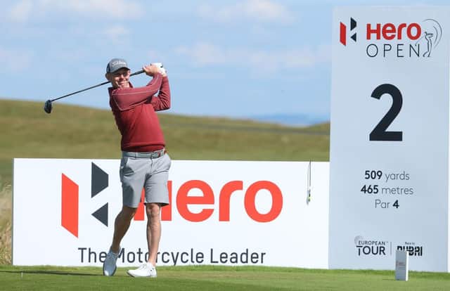 Stephen Gallacher in action during a practice round at the Hero Open at Fairmont St Andrews. Picture: Andrew Redington/Getty Images.