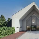 An artist impression of the new crematorium at the Elsick Estate