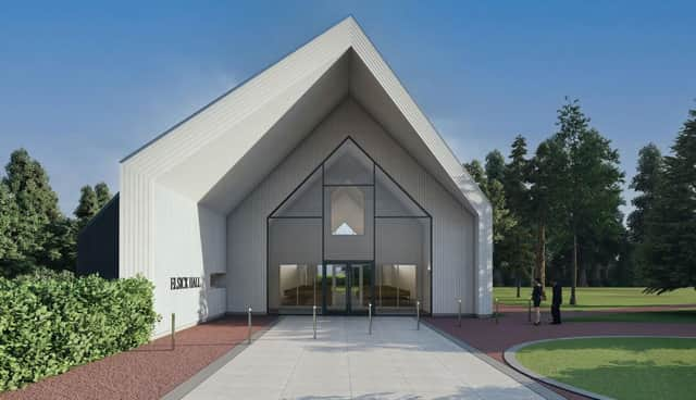 An artist impression of the new crematorium at the Elsick Estate