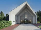 An artist impression of the new crematorium at the Elsick Estate