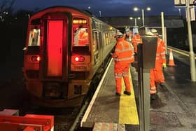 A ScotRail diesel train more than 30 years old being tested at Leven Station on the Levenmouth line in Fife which is due to be re-opened in June. (Photo by Network Rail Scotland)