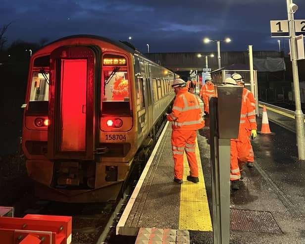 A ScotRail diesel train more than 30 years old being tested at Leven Station on the Levenmouth line in Fife which is due to be re-opened in June. (Photo by Network Rail Scotland)