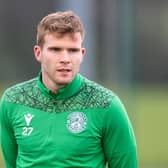 Chris Cadden joined his new Hibs teammates at training on Friday. Photo by Mark Scates / SNS Group