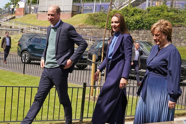 The Duke and Duchess arrive for a visit to the Wheatley Group in Glasgow, to hear about the challenges of homelessness in Scotland.