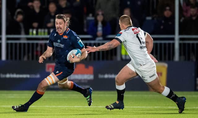 Nick Haining in action for Edinburgh during the recent BKT United Rugby Championship match against Cell C Sharks. (Photo by Ross Parker / SNS Group)