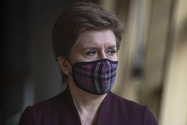 First Minister of Scotland Nicola Sturgeon arrives to update MSPs on any changes to the Covid restrictions at the Scottish Parliament in Edinburgh on Tuesday, February 22. Picture: PA