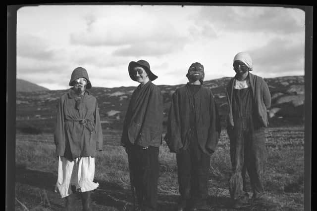 Bonfires were lit both to warm and fend off spirits with games played long into the night. Most were designed to foretell marriage and the identity of a spouse. PIC: Margaret Faye Shaw Photographic Archive, NTS Canna House.