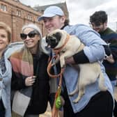 First Minister of Scotland Nicola Sturgeon (left) poses for selfies during a visit to Portobello, Edinburgh, while on the local election campaign trail. Picture: Lesley Martin/PA Wire