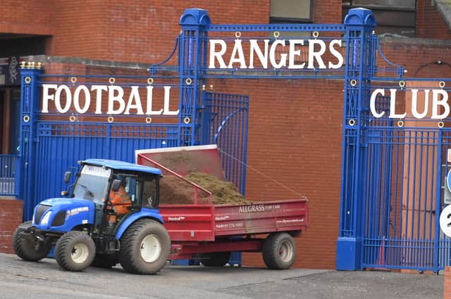 Rangers relaid the Ibrox pitch on Wednesday.