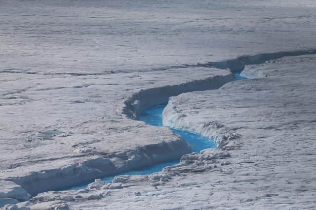 The vast glacial ice sheet that covers about 80 per cent of Greenland is melting (Picture: Joe Raedle/Getty Images)